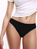 2pk Cotton Rich Ribbed Thongs