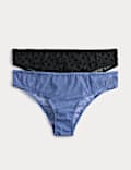 2pk Heart Flock Brazilian Knickers
