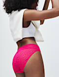 2pk Animal Lace High Leg Knickers