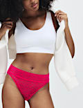 2pk Animal Lace High Leg Knickers