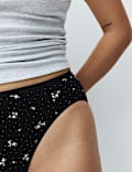 5pk Cotton Modal High Waisted High Leg Knickers
