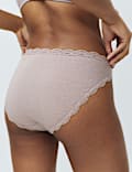 3pk Cotton Rich High Leg Knickers