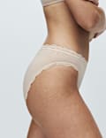 3pk Cotton Rich High Leg Knickers