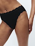 3pk Cotton Rich High Leg Knickers