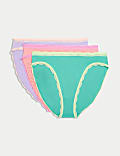 3pk Cotton Rich High Leg Knickers