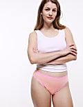 3pk Cotton Rich High Leg Knickers