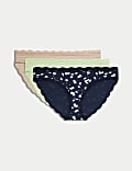 3pk Cotton Rich Printed Bikini Knickers