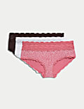 3er-Pack tief sitzende Shorts mit hohem Baumwollanteil