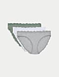 3pk Cotton Rich Bikini Knickers