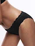 3pk Cotton Rich & Lace Bikini Knickers