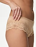 3pk Lace Trim Brazilian Knickers