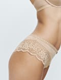 3pk Lace Trim Brazilian Knickers