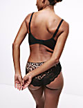 3pk Lace Trim Brazilian Knickers