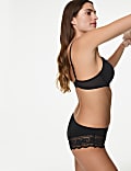 3pk Lace Trim Brazilian Knickers