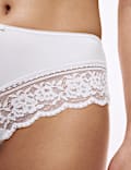 3pk Lace Trim Brazilian Knickers