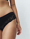 3pk Lace Trim Brazilian Knickers