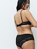 3pk Lace Trim Brazilian Knickers