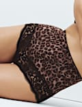 3pk Leopard Print Lace Trim Full Briefs