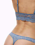 3pk Lace Trim Thongs