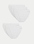 5pk Cotton Rich Lycra® High Leg Knickers
