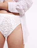 3pk Lace High Waisted High Leg Knickers
