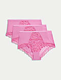 3pk Lace High Rise Short