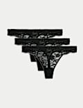 3pk Lace Thongs