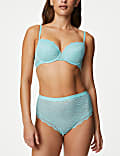 Lot de 3 tangas taille haute en dentelle et tulle