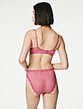 3er-Pack Slips mit hoch ausgeschnittenem Bein, Mesh und Spitze