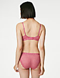 Set van 3 bikinislips met kant en gaasstof