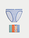 5pk Cotton Lycra™ High Leg Knickers