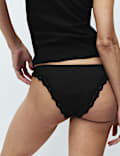 5 Pack Cotton Rich Ribbed Brazilian Knickers
