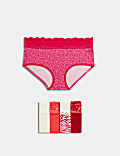 5pk Cotton Rich Printed High Rise Shorts