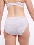 5pk Cotton Rich Printed High Leg Knickers