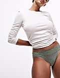 5pk Cotton Blend Printed Bikini Knickers