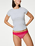 5pk Cotton Blend Printed Bikini Knickers