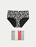 5pk Cotton Lycra™ Printed High Rise Shorts