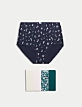 5pk Cotton Lycra™ Printed Full Briefs