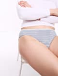 4pk Cotton Rich High Leg Knickers