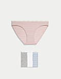 4er-Pack Bikinislips mit hohem Baumwollanteil