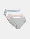 Lot de 4 shortys taille basse en coton