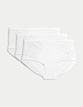 3pk Amelia Lace High Rise Shorts