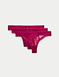 Lot de 3 strings ornés de dentelle Amelia