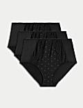 3pk Daisy Embroidery Full Briefs