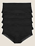 5pk Microfibre & Lace Shorts