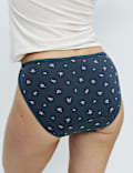2 Pack Printed Period High Leg Knickers