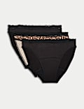 3pk Heavy Absorbency Period High Leg Knickers