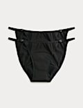 2pk Adaptable Clasp Period Bikini Knickers