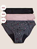3pk Heavy Absorbency Period Bikini Knickers