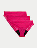 Pack de 3 braguitas bikini para la menstruación de alta absorción